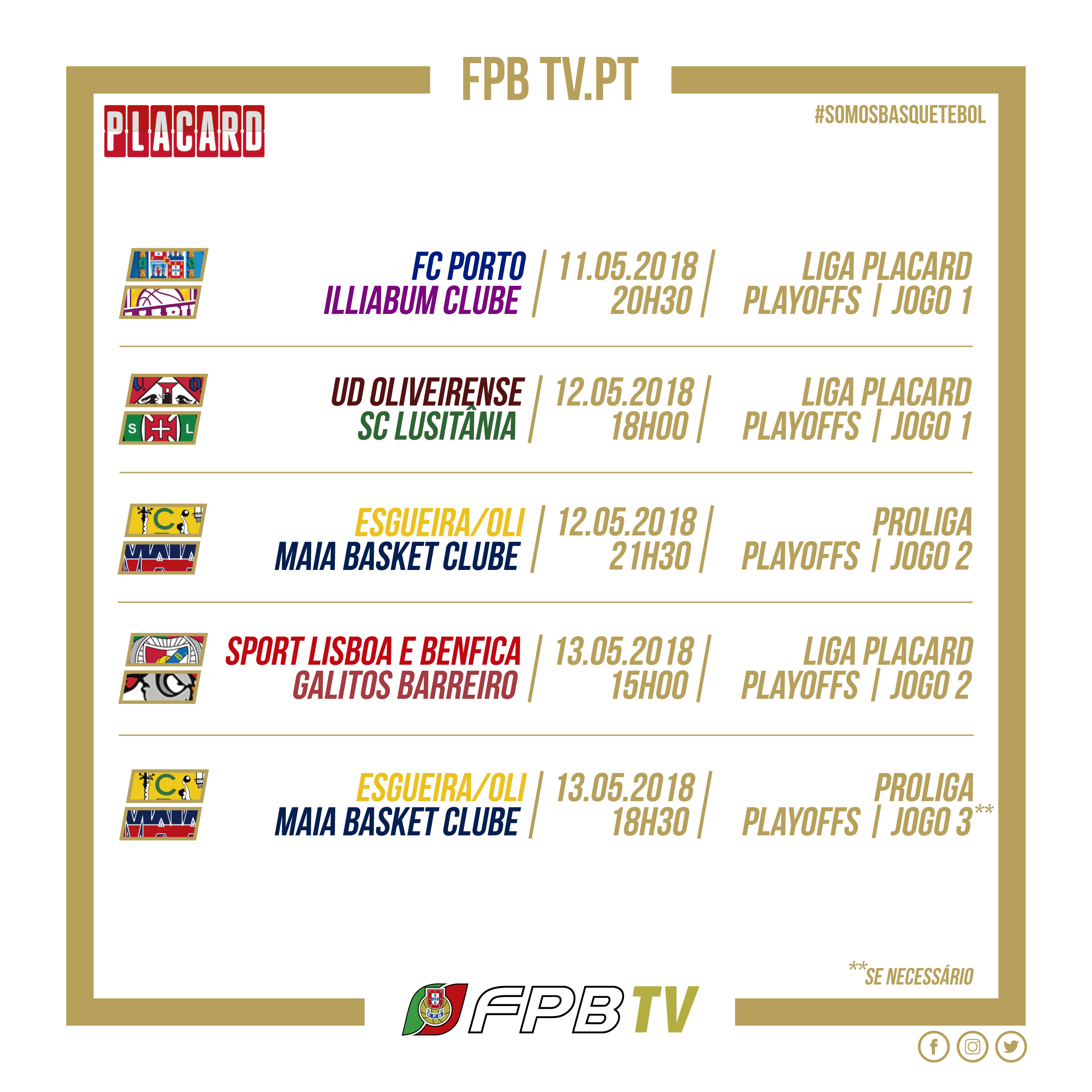 FPBtv vai transmitir oito jogos entre esta quarta e sexta-feira